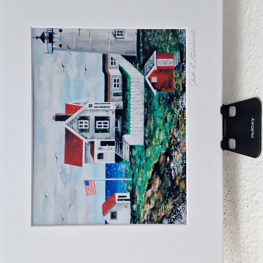 Maine Painting By Jack E. Stiddard 8x10 Photo on 11x14 Mat
